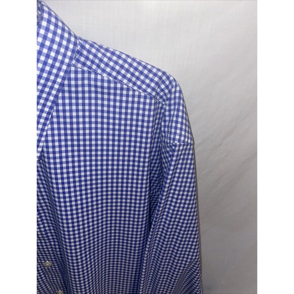 Untuckit Men’s Dress Shirt Size 3XL Blue Gingham Business Formal City - Picture 4 of 12